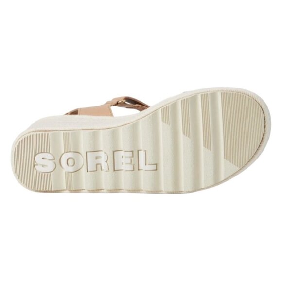 Sorel Cameron Flatform Wedge Sandal Beige Size 10 - Picture 3 of 12